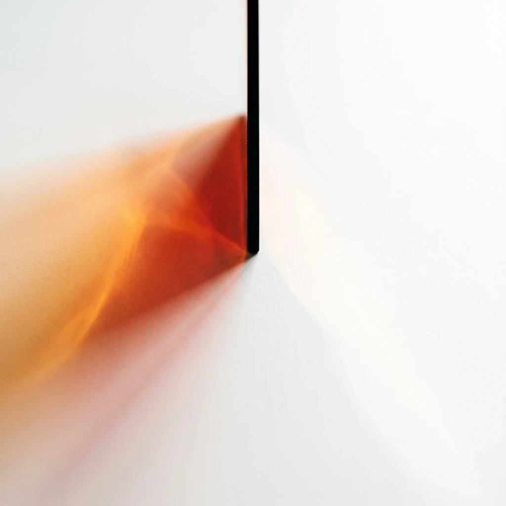 Amber light across a minimal campaign set